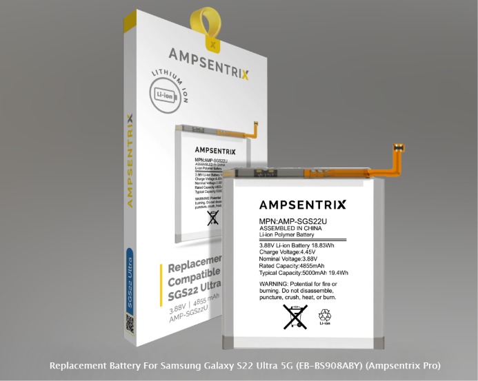 Bateria PREMIUM para Samsung S22 Ultra AMPSENTRIX PRO